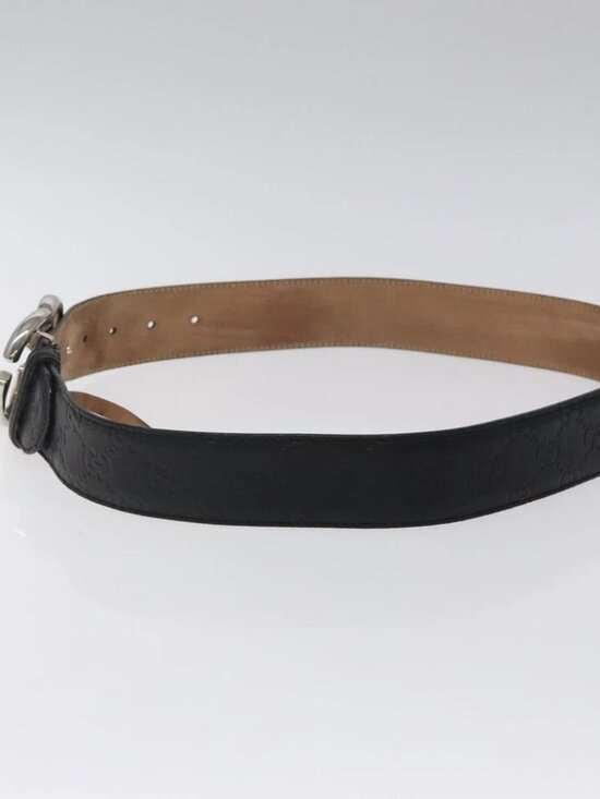 GUCCI GG Canvas Guccissima Belt Leather 37.8\